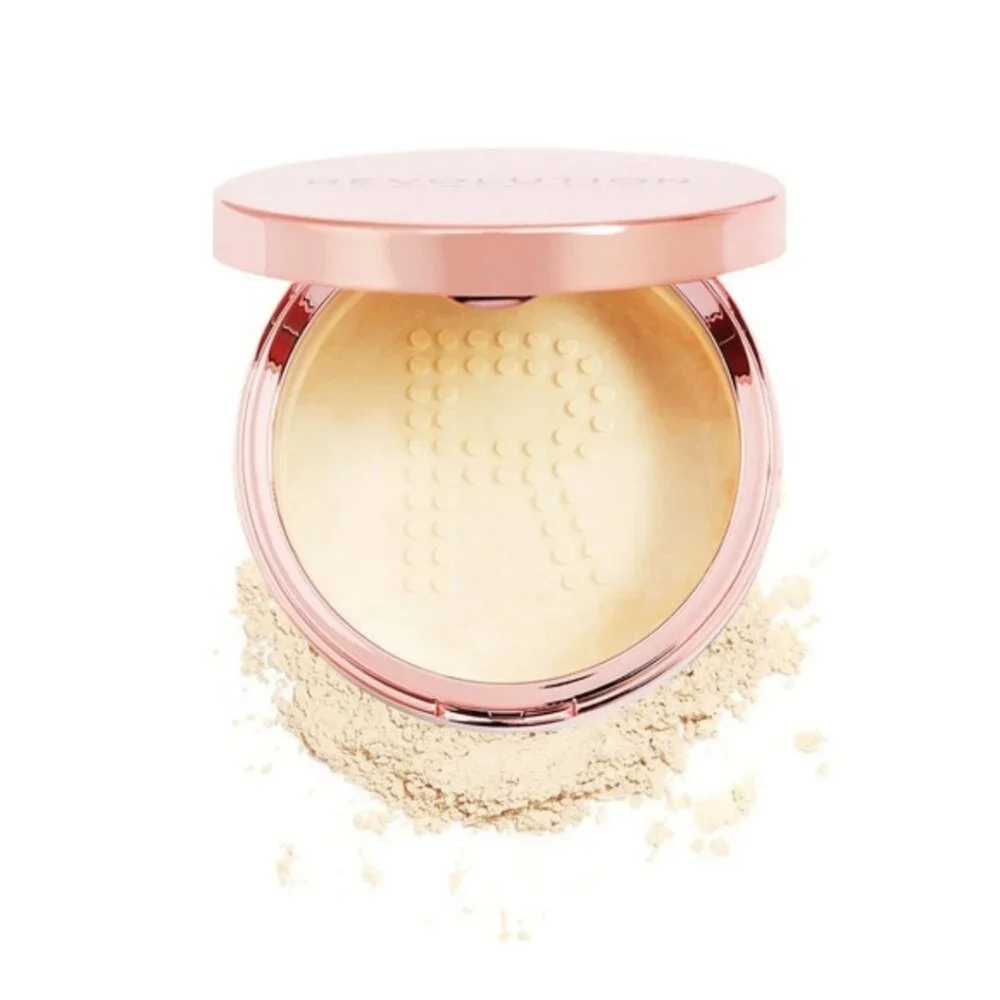 Revolution Conceal & Fix Setting Powder – Light Yellow New